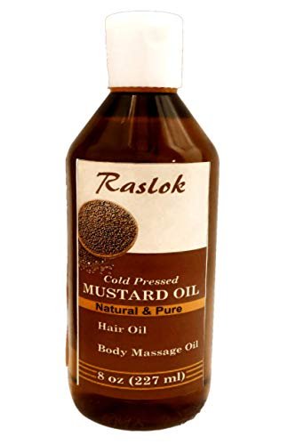 Raslok Mustard Oil - Cold Pressed, Unrefined, 100% Pure Natural Mustard Seed Oil for Hair Nourishment, Skin & Massage (8 fl oz) - görsel 2
