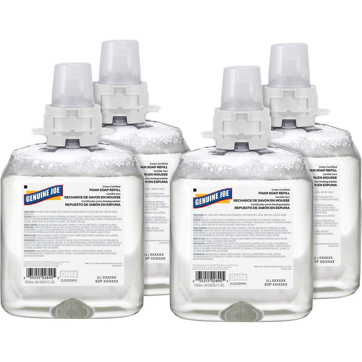 Genuine Joe Green Certified Soap Refill - Pack of 4 (Orange Scent, Hand Wash) - görsel 1