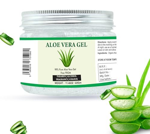 Raslok 99% Pure Aloe Vera Gel for Face, Skin, and Hair - 11.46 oz, Non-Sticky Moisturizer - görsel 10