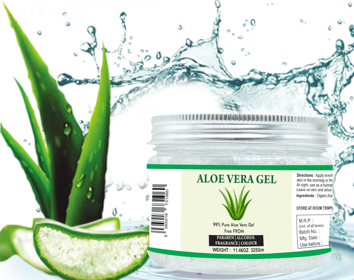 Raslok 99% Pure Aloe Vera Gel for Face, Skin, and Hair - 11.46 oz, Non-Sticky Moisturizer - görsel 7