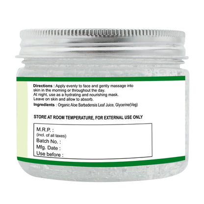 Raslok 99% Pure Aloe Vera Gel for Face, Skin, and Hair - 11.46 oz, Non-Sticky Moisturizer