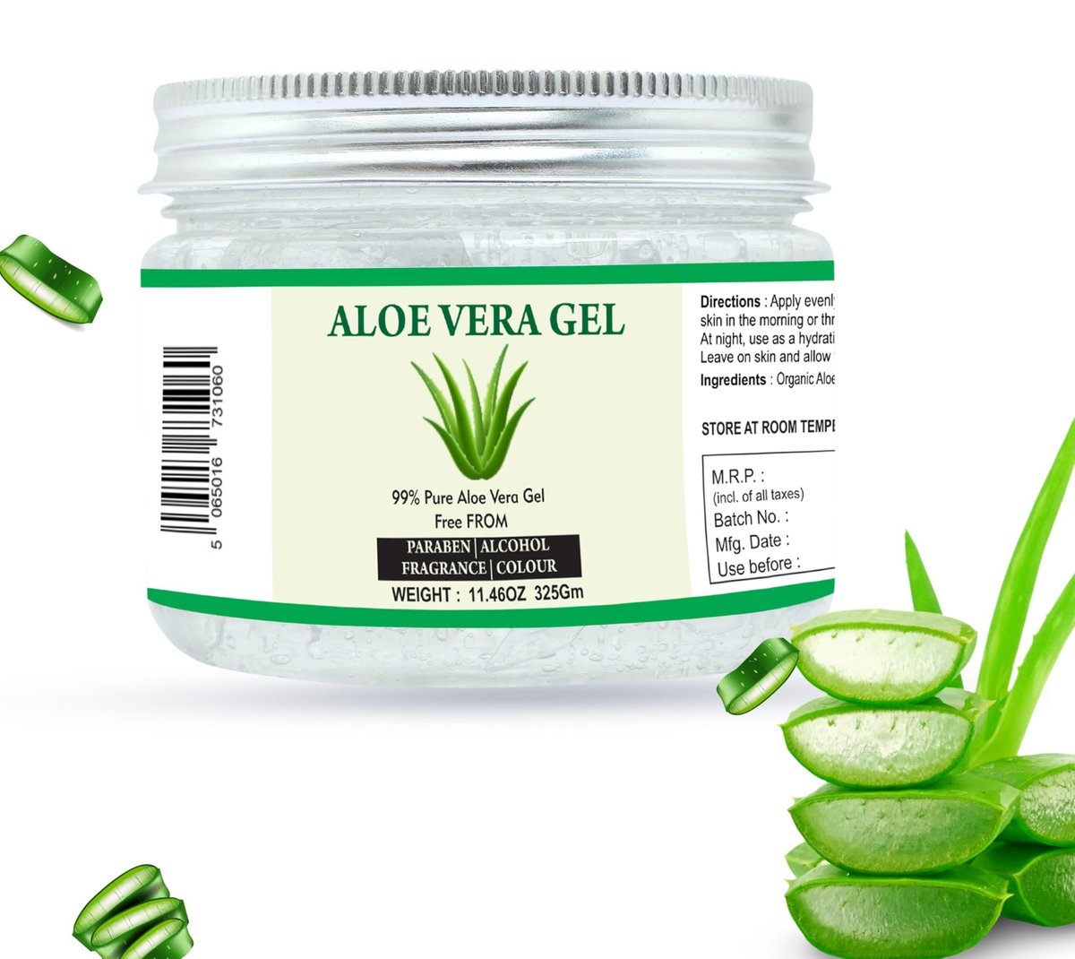 Raslok 99% Pure Aloe Vera Gel for Face, Skin, and Hair - 11.46 oz, Non-Sticky Moisturizer - görsel 9