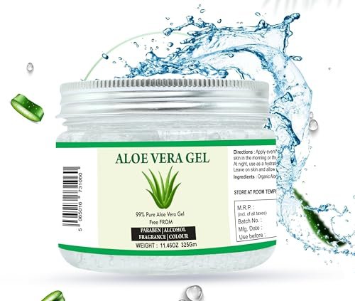 Raslok 99% Pure Aloe Vera Gel for Face, Skin, and Hair - 11.46 oz, Non-Sticky Moisturizer - görsel 4