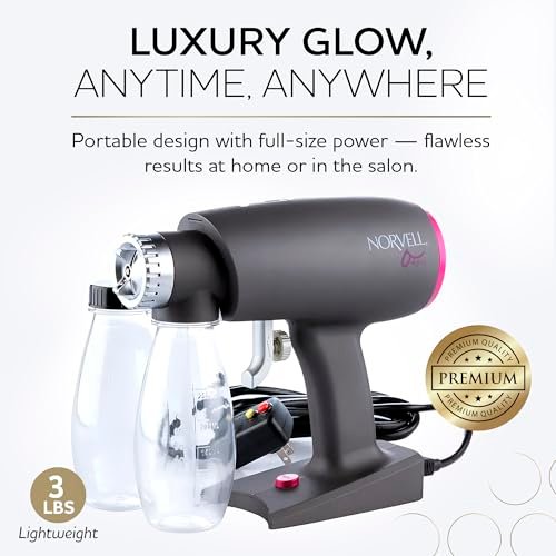 Norvell Oasis Spray Tan Machine Kit with Cosmo Airbrush Spray Tanning Solution – Professional Sunless Tanning System Avelisse