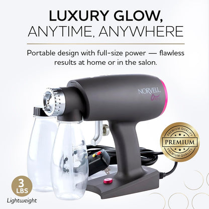 Norvell Oasis Spray Tan Machine Kit with Cosmo Airbrush Spray Tanning Solution – Professional Sunless Tanning System Avelisse