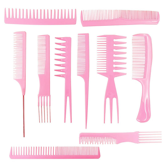 Ronchall 10-Piece Professional Styling Comb Set - Coarse & Fine Toothed Hair Pick Combs for Hairstyling