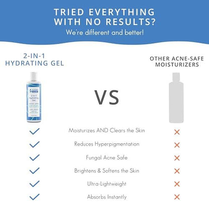Almond Clear 2-in-1 Hydrating Gel | Lightweight Mandelic Acid Moisturizer for Oily, Blemish-Prone Skin | Aloe Vera, Squalane, Hyaluronic Acid, Bakuchiol | 4 oz Avelisse