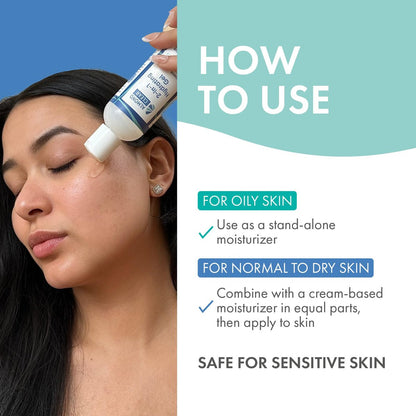 Almond Clear 2-in-1 Hydrating Gel | Lightweight Mandelic Acid Moisturizer for Oily, Blemish-Prone Skin | Aloe Vera, Squalane, Hyaluronic Acid, Bakuchiol | 4 oz Avelisse