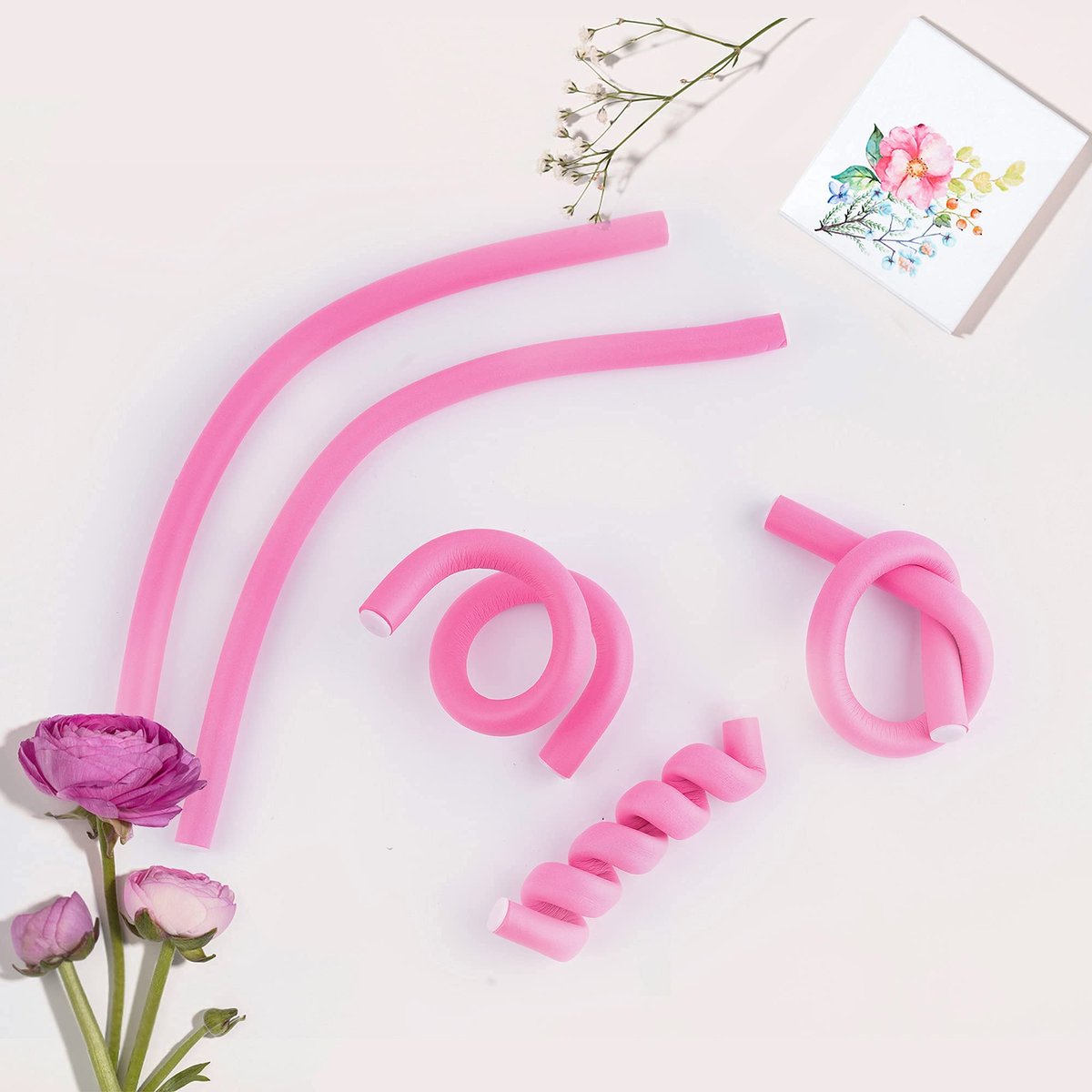 30-Pack 9.45-Inch Flexi Rods Curlers Set for Short and Long Hair - No Heat Foam Rollers with Steel Comb - Buytta - görsel 3
