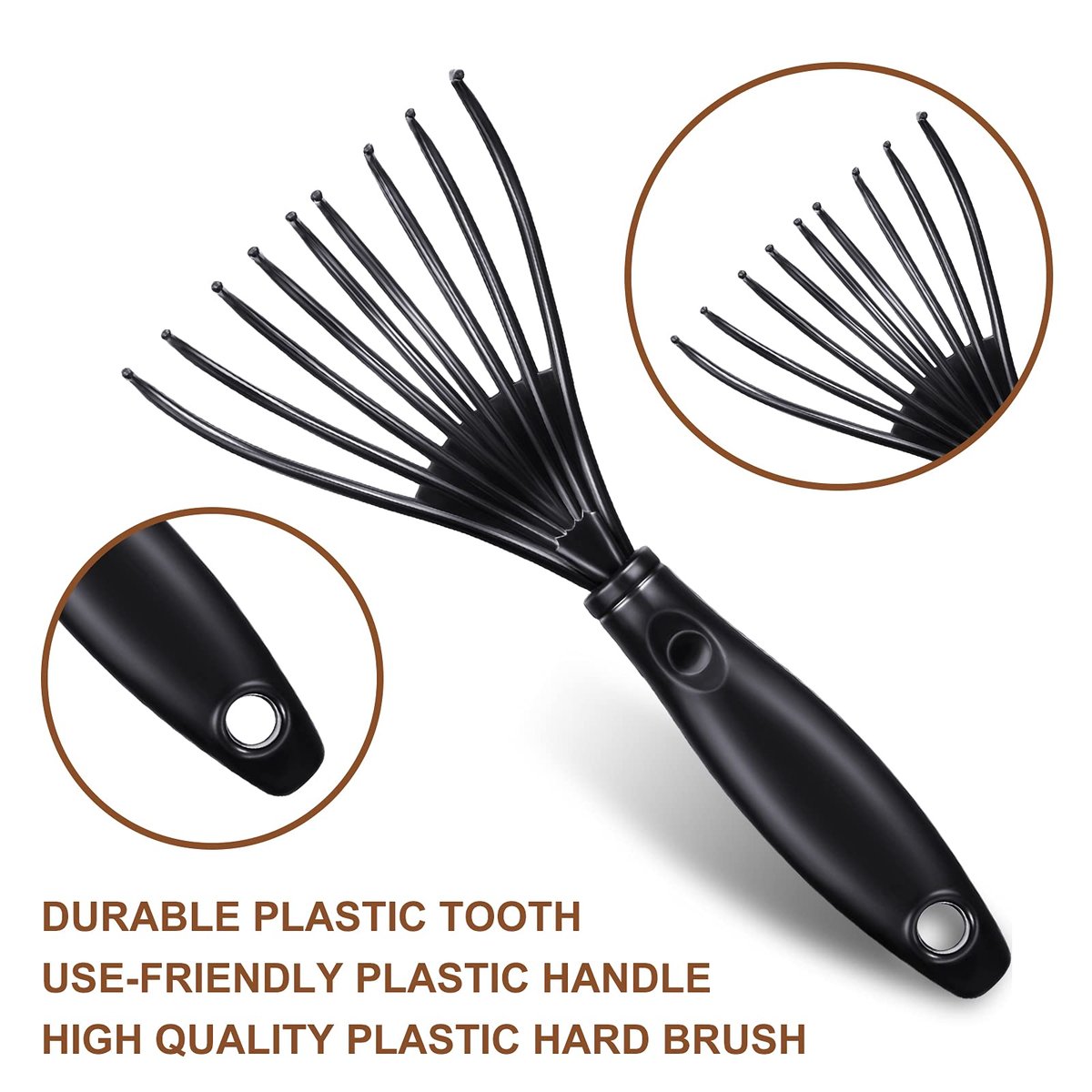 5-Piece Comb Cleaner Set for Hairbrushes - Rake, Brush & Tool for Removing Hair and Dust - Home and Salon Use - görsel 9