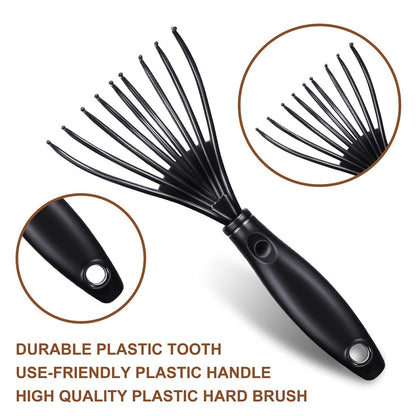 5-Piece Comb Cleaner Set for Hairbrushes - Rake, Brush & Tool for Removing Hair and Dust - Home and Salon Use