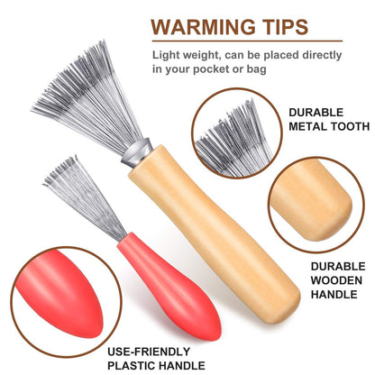 5-Piece Comb Cleaner Set for Hairbrushes - Rake, Brush & Tool for Removing Hair and Dust - Home and Salon Use