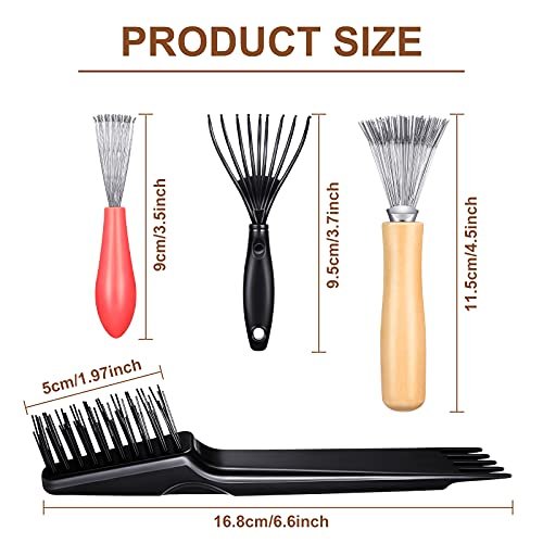 5-Piece Comb Cleaner Set for Hairbrushes - Rake, Brush & Tool for Removing Hair and Dust - Home and Salon Use - görsel 4