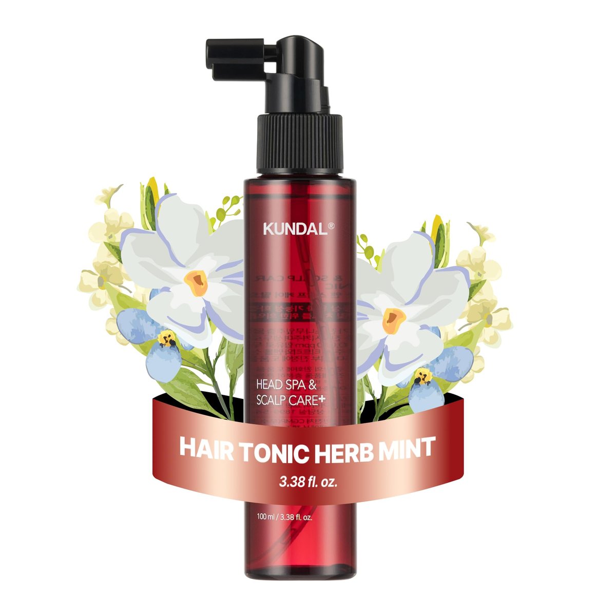 Kundal Caffeine Hair Loss Scalp Tonic - Soothes Scalp, Stimulates Hair Follicles with Vitamin B3, Tea Tree & Peppermint Oil, Korean Hair Care, 3.38 Fl Oz Avelisse