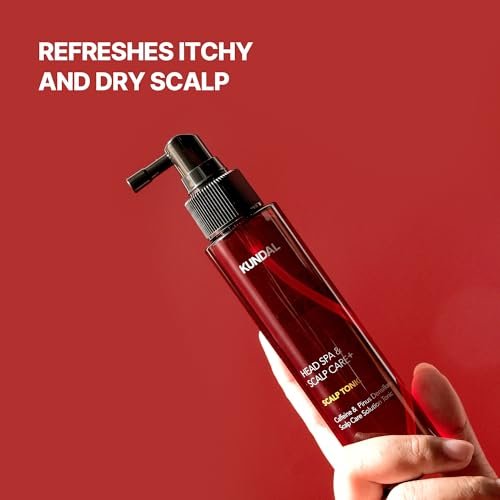 Kundal Caffeine Hair Loss Scalp Tonic - Soothes Scalp, Stimulates Hair Follicles with Vitamin B3, Tea Tree & Peppermint Oil, Korean Hair Care, 3.38 Fl Oz Avelisse