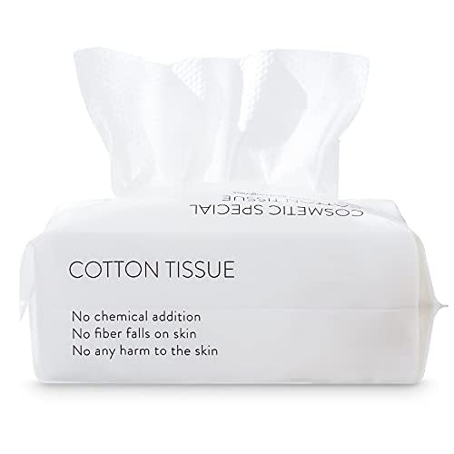 Soft Cotton Disposable Face Towels - 100 Count Facial Cleansing Cloths for Travel, Office & Makeup Removal - görsel 2