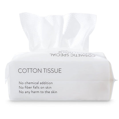 Soft Cotton Disposable Face Towels - 100 Count Facial Cleansing Cloths for Travel, Office & Makeup Removal