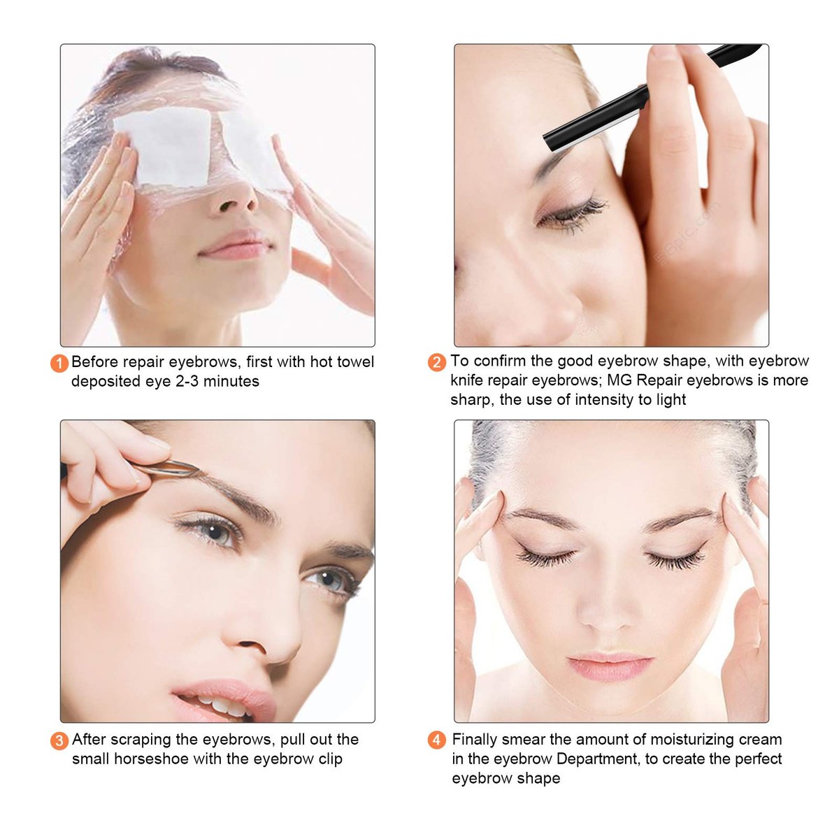 Miss Gorgeous Eyebrow Razor Shaper for Men and Women - Precision Grooming Shavers, 10 Count (Black) - görsel 13