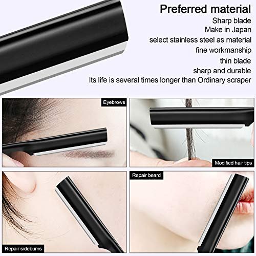 Miss Gorgeous Eyebrow Razor Shaper for Men and Women - Precision Grooming Shavers, 10 Count (Black) - görsel 12