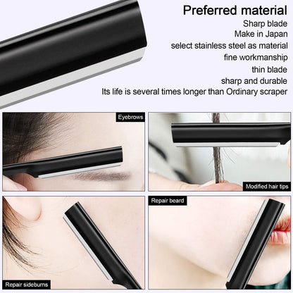 Miss Gorgeous Eyebrow Razor Shaper for Men and Women - Precision Grooming Shavers, 10 Count (Black)