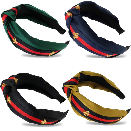 NODG 4 Pack Knotted Headbands Turban for Women - Boho Style Hair Knot Gift Set