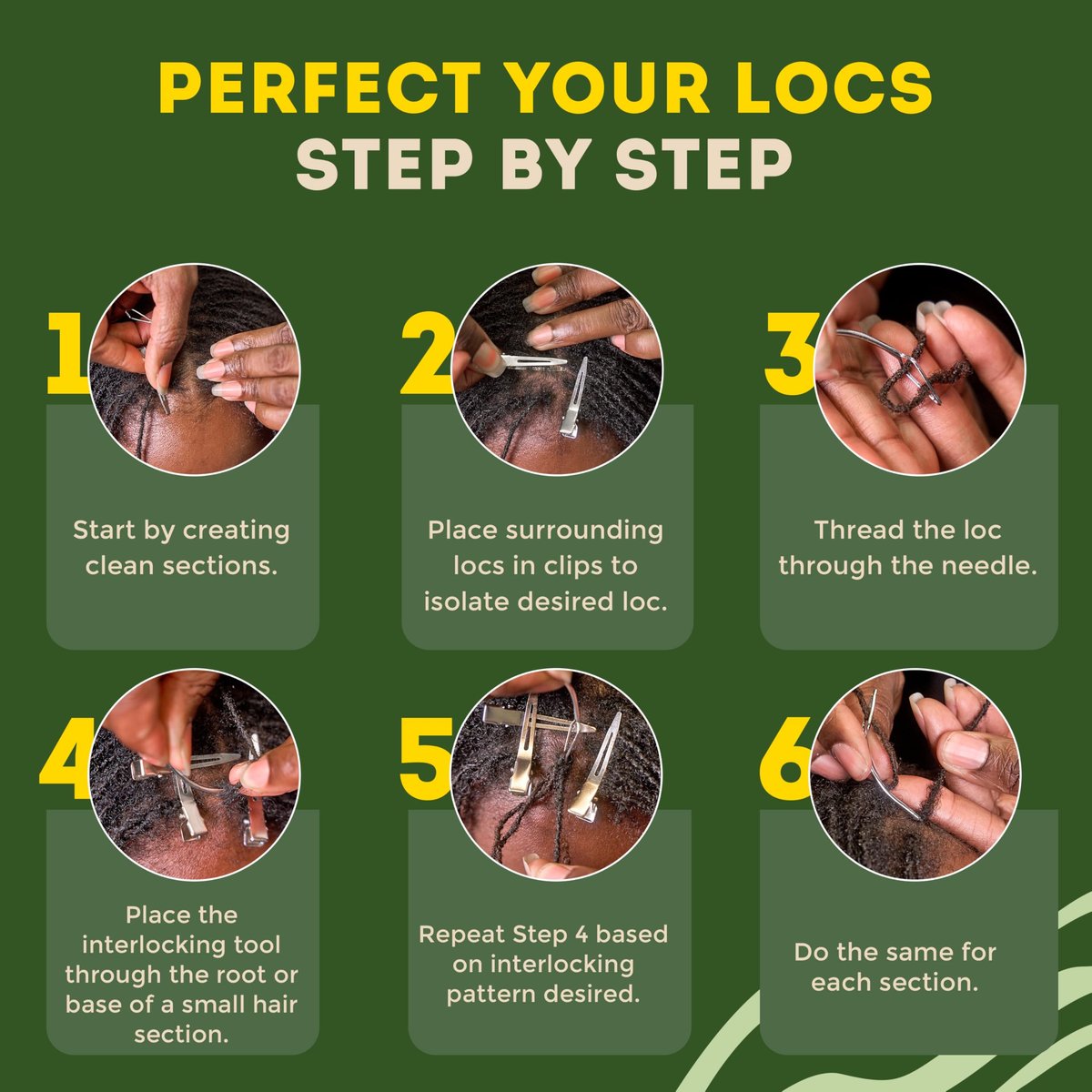 Locsanity Interlocking Tool for Microlocs – Curved Ergonomic Retightening Tool for Dreadlocks, Sisterlocks & Medium Locs Maintenance – DIY Hair Tool Kit Avelisse