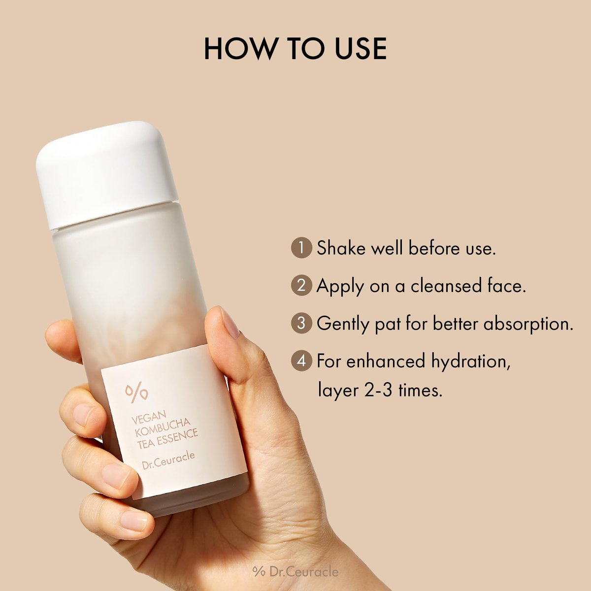 Dr.Ceuracle Vegan Kombucha Tea Essence – Hydrating Milky Toner with Kombucha Tea Extract, Centella Asiatica & Ceramide, Korean Skincare Essence (150 ml / 5.07 fl. oz.) - görsel 16
