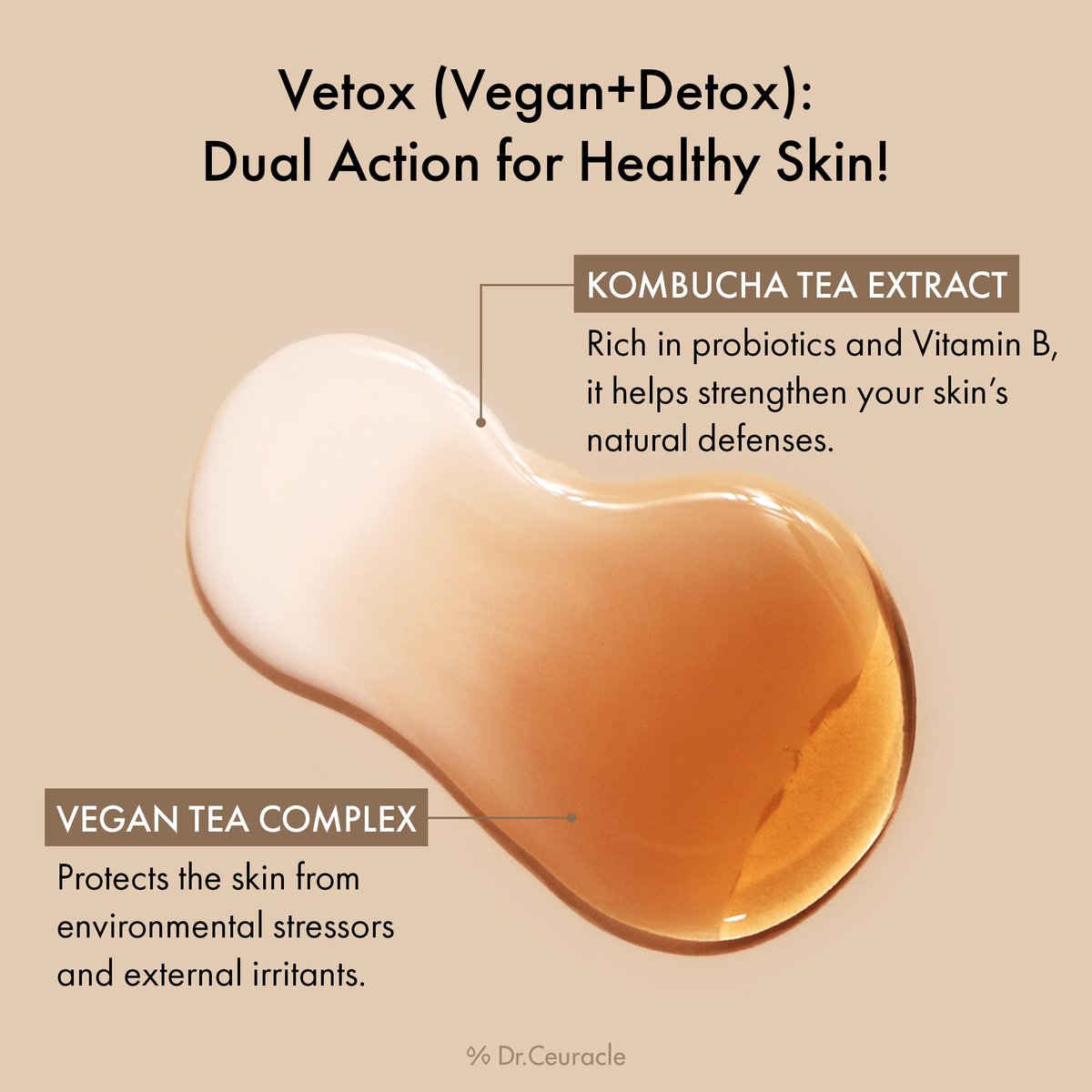 Dr.Ceuracle Vegan Kombucha Tea Essence – Hydrating Milky Toner with Kombucha Tea Extract, Centella Asiatica & Ceramide, Korean Skincare Essence (150 ml / 5.07 fl. oz.) - görsel 14