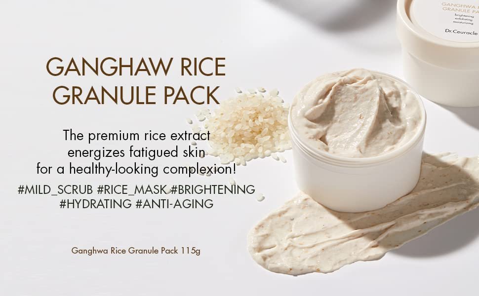 Dr. Ceuracle Ganghwa Rice Granule Pack - Gentle Exfoliating Face Mask 115g - görsel 7