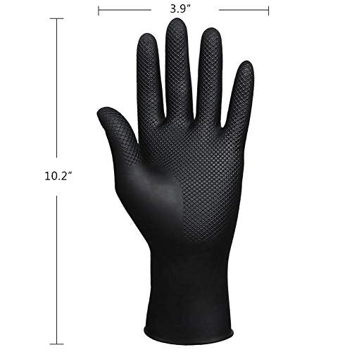 SUNHHX Reusable Hair Dye Gloves - Large Black Rubber Gloves for Professional Hair Coloring - görsel 6