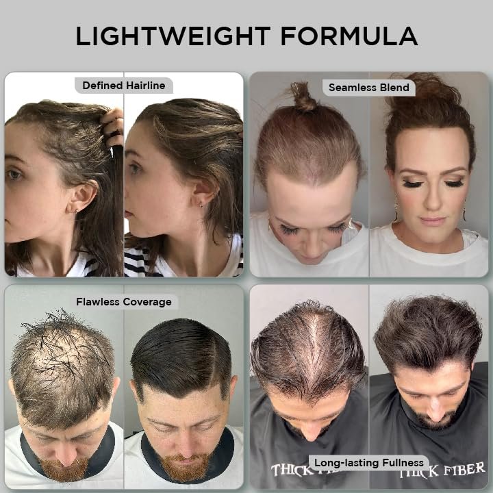 THICK FIBER Hair Fibers for Thinning Hair & Bald Spots (Dark Brown, Pack of 2) - 25g Bottle - Conceals Hair Loss in Seconds - Hair Powder for Women & Men Avelisse