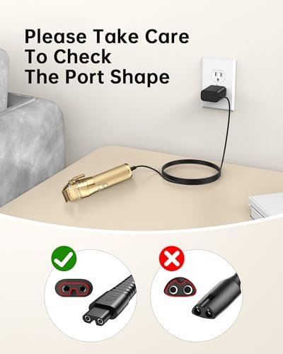 VHBW 4.5V Charger for BaByliss PRO FX870 FX825 Clipper - 6.5FT Extra Long Power Cord Replacement Avelisse
