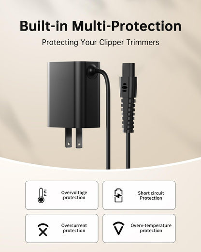 VHBW 4.5V Charger for BaByliss PRO FX870 FX825 Clipper - 6.5FT Extra Long Power Cord Replacement Avelisse