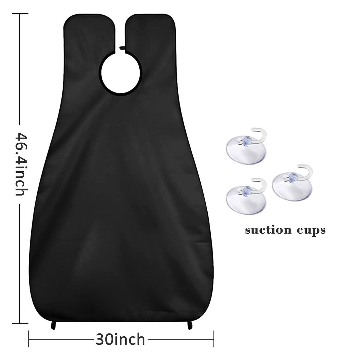 Likeny Beard Bib - Nylon Beard Apron for Men, Black, 6-Piece Set - Gifts for Dad, Husband, Boyfriend - görsel 3