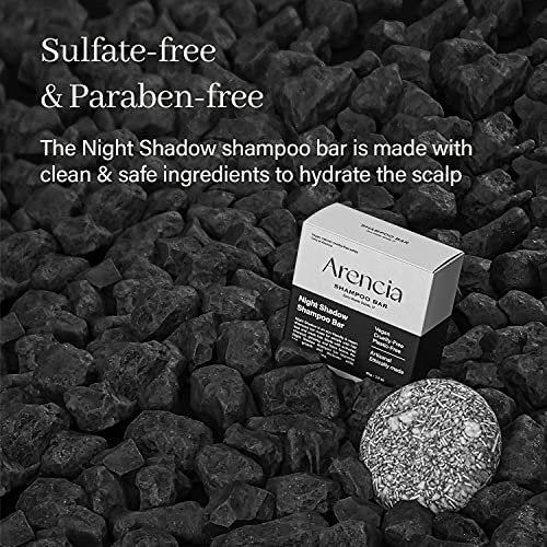 ARENCIA Night Shadow Biotin Shampoo Bar for Hair Regrowth & Loss, Darkening Gray Hair | Strengthening & Volumizing | Normal to Oily Hair | Vegan, Natural, pH Balanced, Sulfate Free - görsel 6