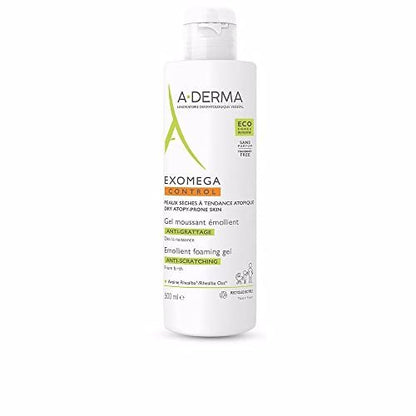 A-Derma Exomega Control Emollient Foaming Gel 500ml – Soothing Body Wash for Sensitive, Eczema-Prone Skin Avelisse