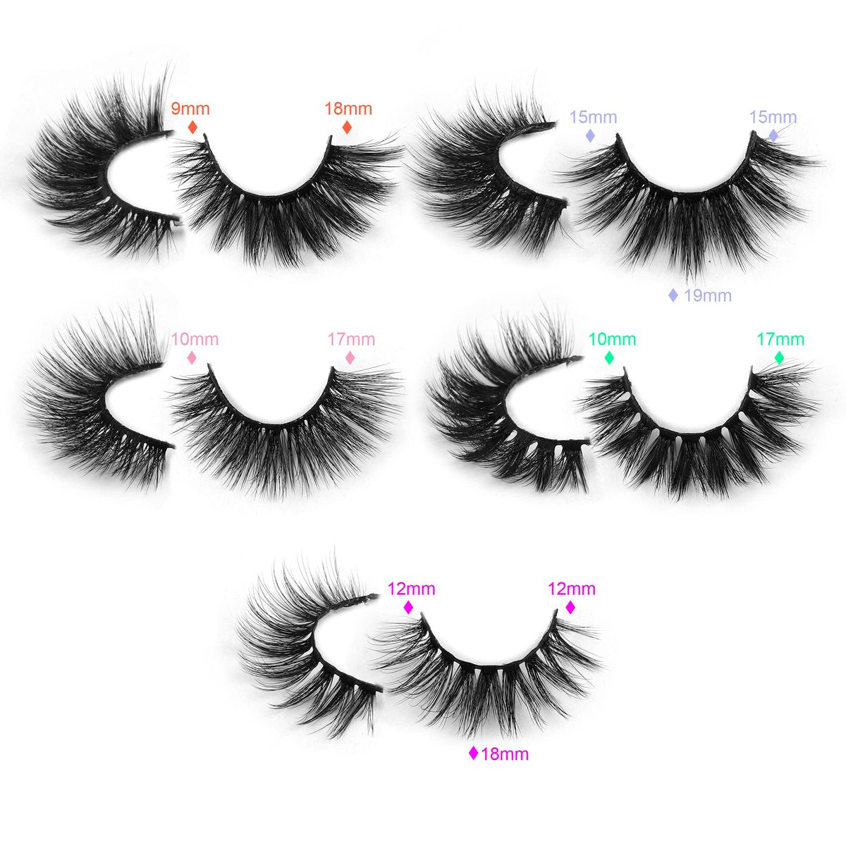Wispy 18mm Natural 3D Faux Mink Lashes 10 Pairs Mixed Styles with Glitter Boxes - Reusable False Eyelashes Bulk - görsel 7