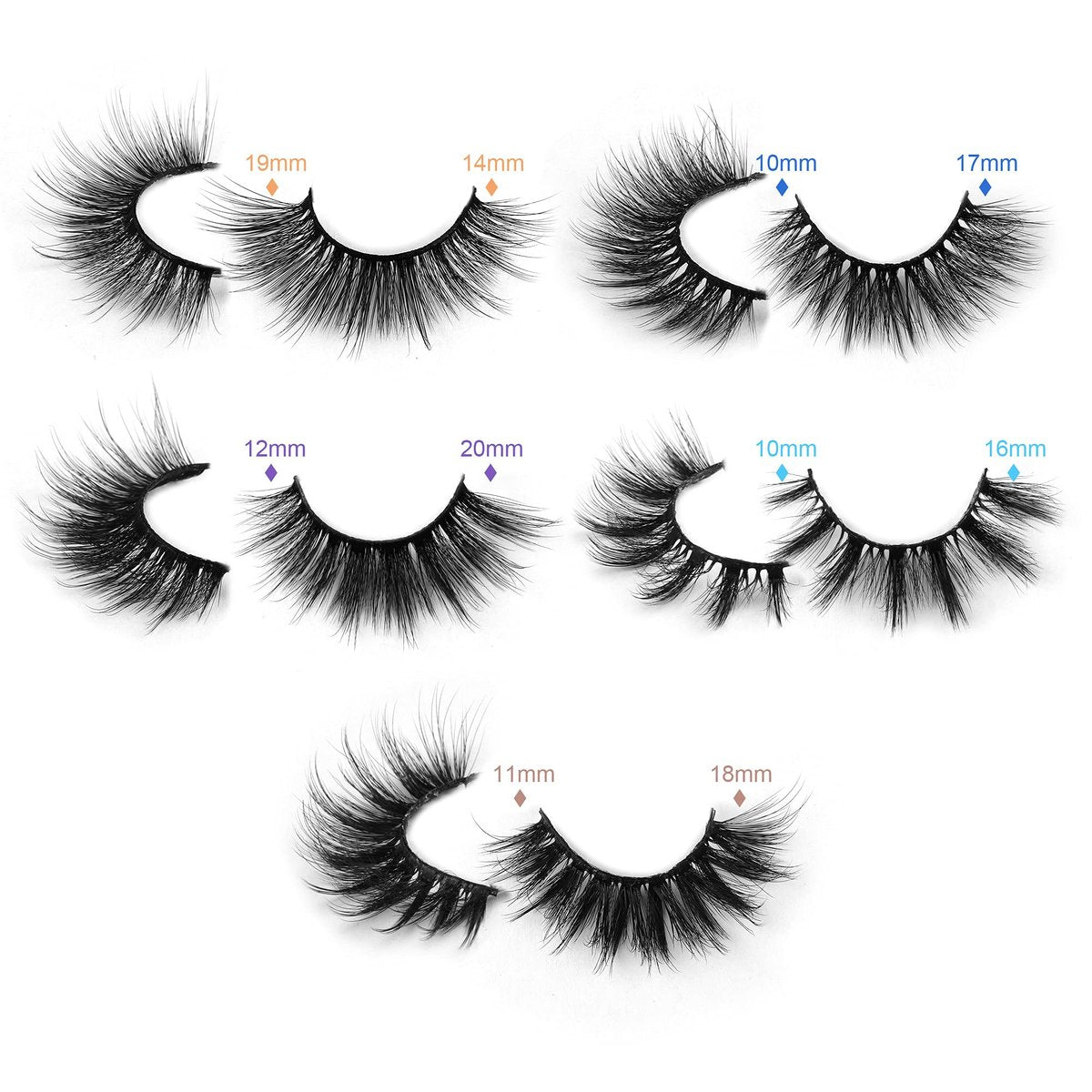 Wispy 18mm Natural 3D Faux Mink Lashes 10 Pairs Mixed Styles with Glitter Boxes - Reusable False Eyelashes Bulk - görsel 5