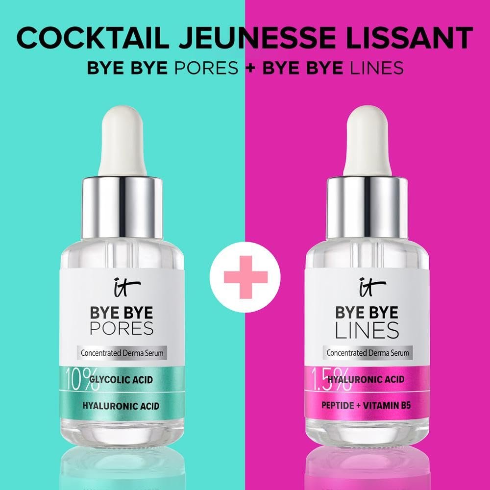 IT Cosmetics Bye Bye Pores 10% Glycolic Acid Face Serum - Visibly Minimizes Pores & Gently Exfoliates, with Hyaluronic Acid for Hydration - 1 Fl. Oz - görsel 11