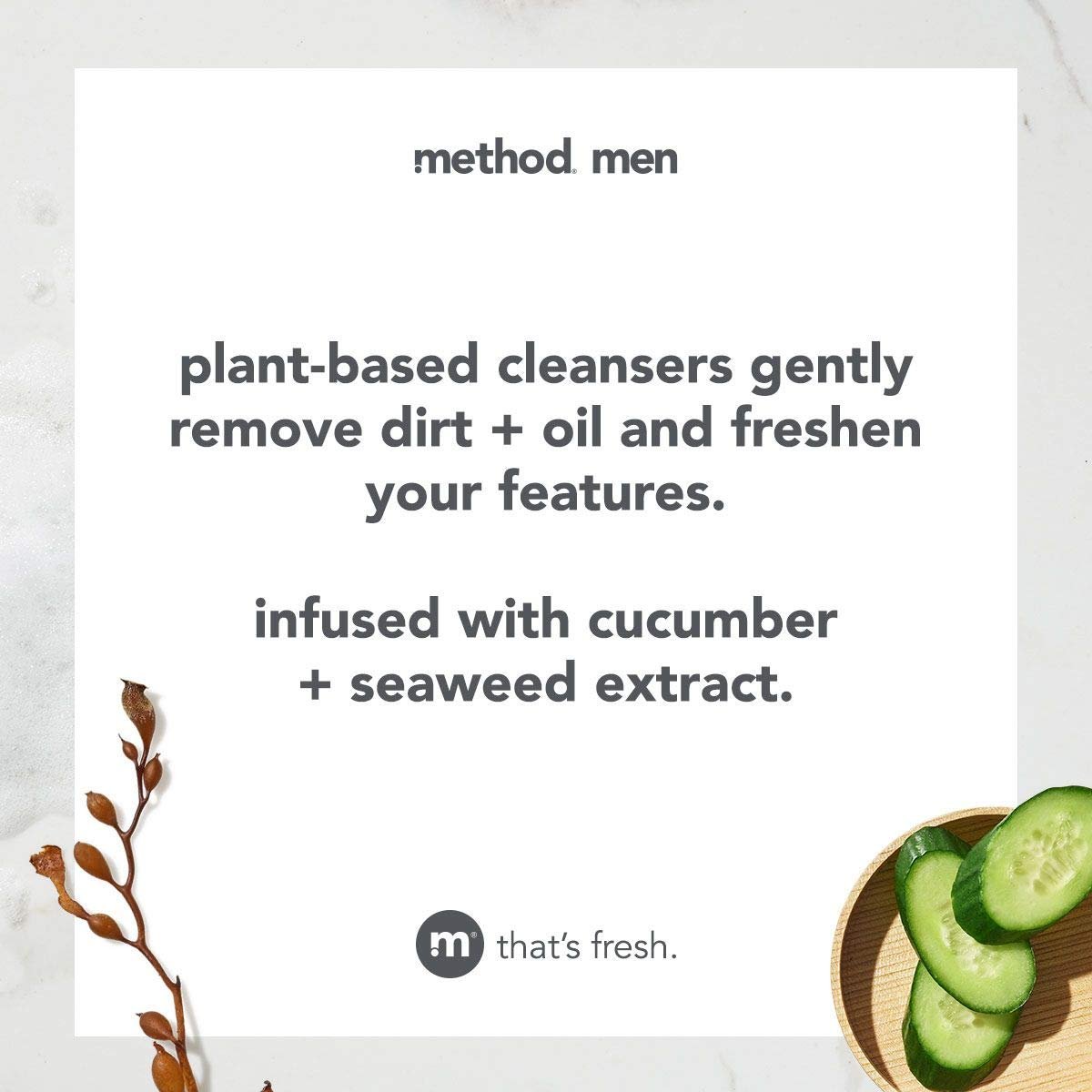 Method Men Face Wash Sea + Surf 6 oz - Refreshing Daily Cleanser - görsel 7
