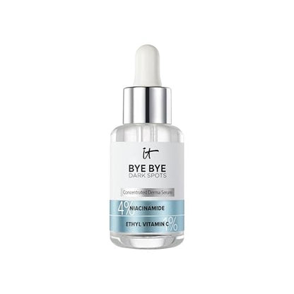 IT Cosmetics Bye Bye Dark Spots 4% Niacinamide Serum – Visibly Reduces Dark Spots & Improves Skin Clarity in 8 Weeks – Facial Serum with 1% Ethyl Vitamin C – For All Skin Types – 1 Fl. Oz