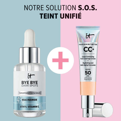IT Cosmetics Bye Bye Dark Spots 4% Niacinamide Serum – Visibly Reduces Dark Spots & Improves Skin Clarity in 8 Weeks – Facial Serum with 1% Ethyl Vitamin C – For All Skin Types – 1 Fl. Oz