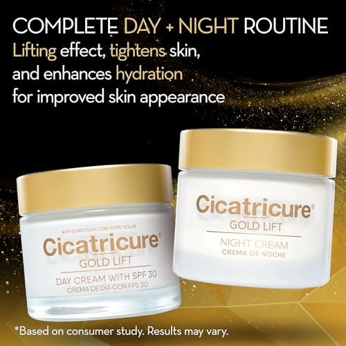 Cicatricure Gold Lift Day and Night Cream Gift Pack – Anti Wrinkle & Anti Aging Face Cream with Peptides for Mature Skin, Firming & Lifting, 1.7 oz Each Avelisse