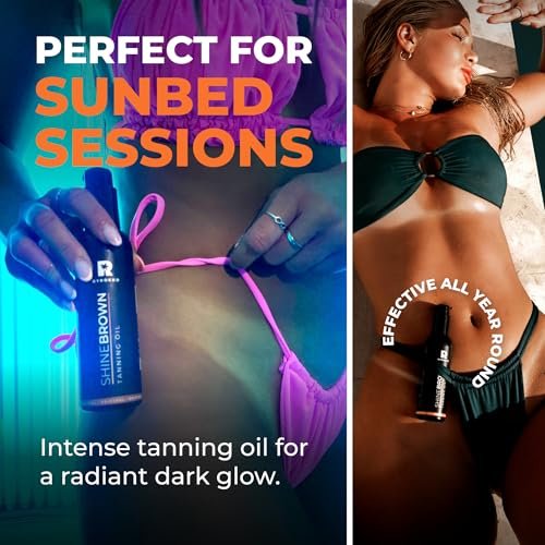 BYROKKO Shine Brown Tanning Oil - 5.07 Fl Oz, XXL Tan Accelerator for Deep, Long-Lasting Glow Avelisse