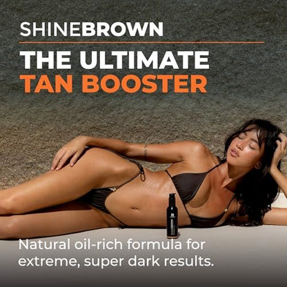 BYROKKO Shine Brown Tanning Oil - 5.07 Fl Oz, XXL Tan Accelerator for Deep, Long-Lasting Glow Avelisse