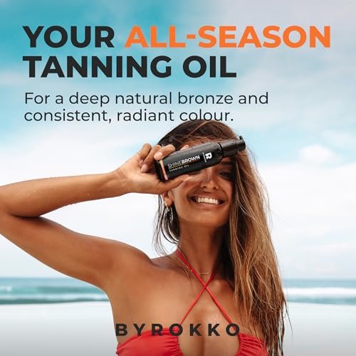 BYROKKO Shine Brown Tanning Oil - 5.07 Fl Oz, XXL Tan Accelerator for Deep, Long-Lasting Glow Avelisse