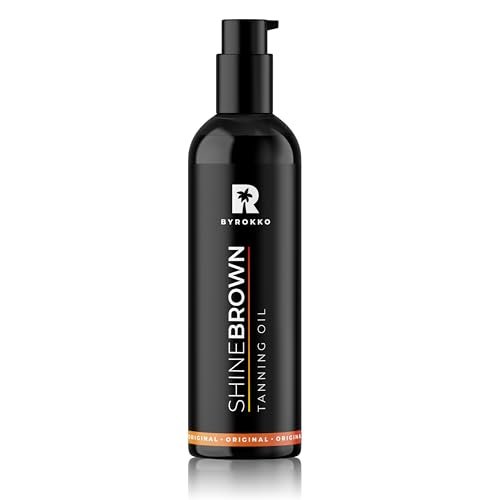 BYROKKO Shine Brown Tanning Oil - 5.07 Fl Oz, XXL Tan Accelerator for Deep, Long-Lasting Glow Avelisse