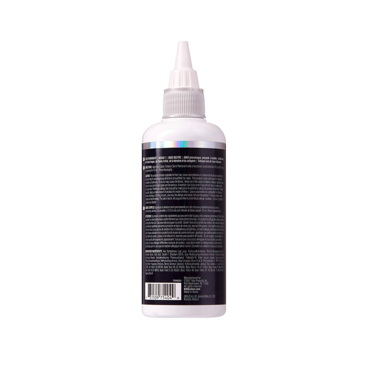 Red by Kiss Tintation Semi-Permanent Hair Color - Jet Black (2 Pack, 5 Fl Oz Each) | Aloe Vera & Argan Oil Formula - görsel 3