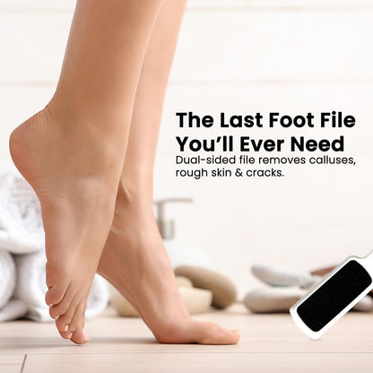 Dr. Canuso Double Sided Toenail Fungus Foot File Callus Remover – Stainless Steel Foot Scraper for Cracked Heels & Dead Skin, Wet & Dry Use