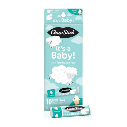 ChapStick Party Favor Lip Balm Gift Pack - It's a Baby, 10 Sticks, 0.15 oz Each, Cream White Avelisse